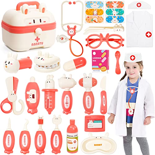 Arztkoffer Kinder Spielzeug Ab 3 Jahre, 25Stk Doktorkoffer Kinder Mit Stethoskop Otoskop Mit Licht Zahnarzt Rollenspiele Kinder Ostern Hase Kuscheltier Für Geschenk Mädchen 3 4 5 6 Jahre Arztkoffer Kinder Spielzeug Ab 3 Jahre, 25Stk Doktorkoffer Kinder Mit Stethoskop Otoskop Mit Licht Zahnarzt Rollenspiele Kinder Ostern Hase Kuscheltier Für Geschenk Mädchen 3 4 5 6 Jahre von yoptote