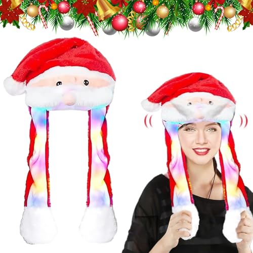 yotutun Weihnachtsmütze, Erwachsene Tier Led Leuchtende Weihnachtsmütze, Weihnachtsmann Mütze mit Beweglicher Bart Led Nikolausmütze Lustiger Plüsch Spielzeug Hut Kinder und Erwachsene yotutun Weihnachtsmütze, Erwachsene Tier Led Leuchtende Weihnachtsmütze, Weihnachtsmann Mütze mit Beweglicher Bart Led Nikolausmütze Lustiger Plüsch Spielzeug Hut Kinder und Erwachsene von yotutun