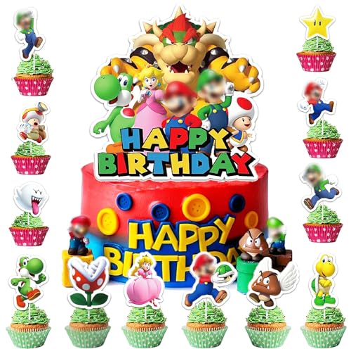 49 Stücke Tortendeko Kindergeburtstag - Kuchendeko Set mit Torte Topper & Cupcake Deko für Mottoparty, Geburtstagstorte & Fest (Kindermotive, bunt, DIY) 49 Stücke Tortendeko Kindergeburtstag - Kuchendeko Set mit Torte Topper & Cupcake Deko für Mottoparty, Geburtstagstorte & Fest (Kindermotive, bunt, DIY) von youngfocus