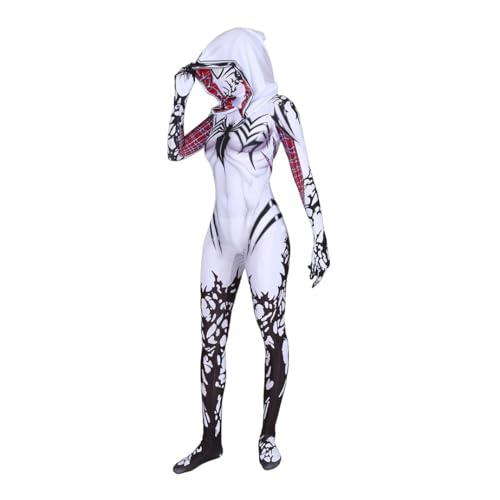yrkasvr Superhelden-Cosplay-Kostüme für Damen, Erwachsene, Halloween-Bodys, Spandex-Kostüm (Weiß, XXL) von yrkasvr