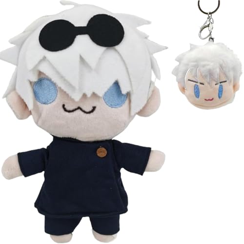 ysister Gojo Satoru PlüSchtier,Geto Suguru Jujutsu Kaisen Plush Suguru Geto Plush Anime PlüSch Jujutsu Kaisen PlüSchtier Kissen Haus Auto Dekoration FüR Jungen Und MäDchen (22 cm) von ysister