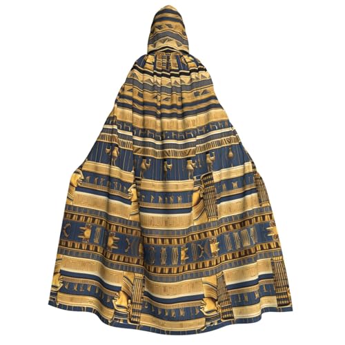 yuangjhop Ägyptische Pharaonische Fresken Druck Erwachsene Kapuzenumhang Kapuzenmantel Umhang Umhang Geeignet für Halloween Cosplay Kostüme. von yuangjhop