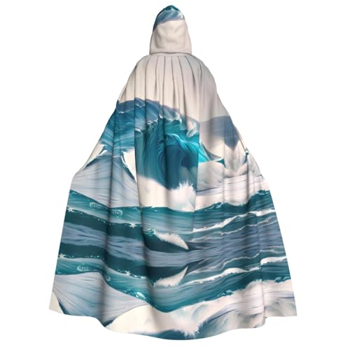 yuangjhop Cartoon-blauer Meereswellen-Druck, Erwachsenen-Kapuzenumhang, geeignet für Halloween-Cosplay-Kostüme. yuangjhop Cartoon-blauer Meereswellen-Druck, Erwachsenen-Kapuzenumhang, geeignet für Halloween-Cosplay-Kostüme. von yuangjhop
