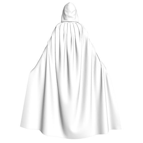 yuangjhop Einfarbiger weißer Aufdruck, Erwachsenen-Umhang mit Kapuze, geeignet für Halloween, Cosplay-Kostüme. yuangjhop Einfarbiger weißer Aufdruck, Erwachsenen-Umhang mit Kapuze, geeignet für Halloween, Cosplay-Kostüme. von yuangjhop