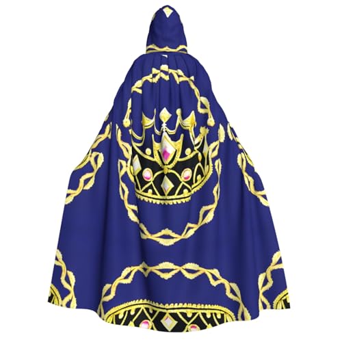 yuangjhop Fantasie-Tiara-Druck, Erwachsenen-Kapuzenumhang, geeignet für Halloween-Cosplay-Kostüme. von yuangjhop