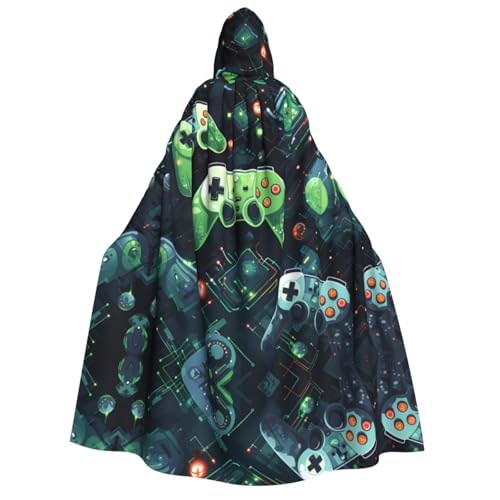 yuangjhop Gamepad Circuit Version Printing Adult Hooded Cloak Hooded Robe Cloak Suitable for Halloween Cosplay Costumes. von yuangjhop