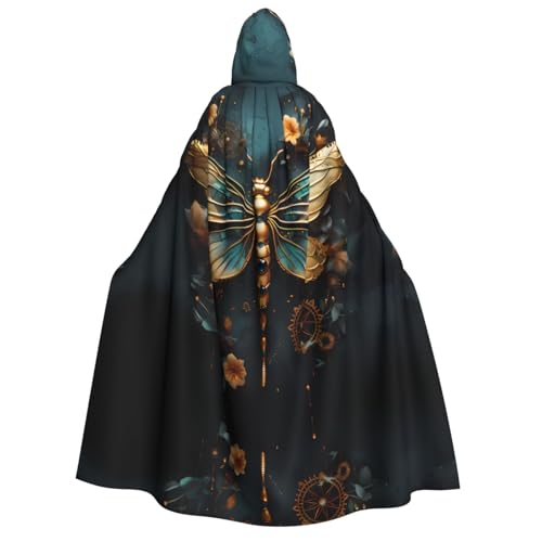 yuangjhop Goldfarbener zarter Libellen-Blumendruck, Erwachsenen-Kapuzenumhang, geeignet für Halloween, Cosplay-Kostüme. yuangjhop Goldfarbener zarter Libellen-Blumendruck, Erwachsenen-Kapuzenumhang, geeignet für Halloween, Cosplay-Kostüme. von yuangjhop