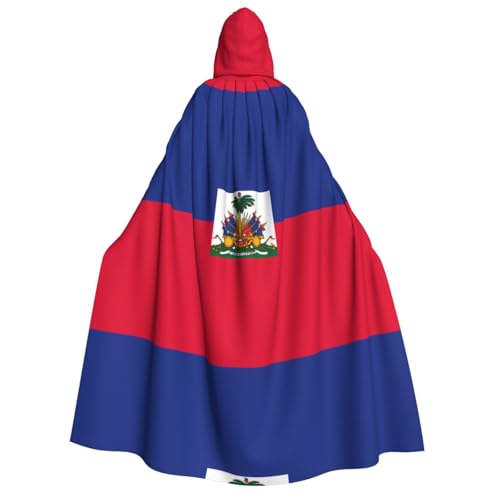 yuangjhop Haitianischer Flaggen-Druck, Erwachsenen-Kapuzenumhang, geeignet für Halloween-Cosplay-Kostüme. von yuangjhop