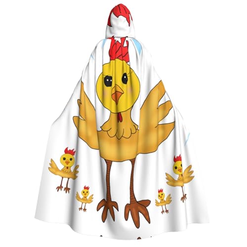 yuangjhop Kapuzenmantel mit Hahn-Motiv, für Erwachsene, geeignet für Halloween, Cosplay-Kostüme. von yuangjhop