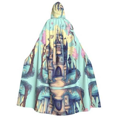 yuangjhop Kapuzenmantel mit Märchenschloss, für Erwachsene, geeignet für Halloween, Cosplay-Kostüme. von yuangjhop