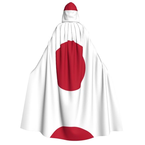 yuangjhop Kapuzenmantel mit japanischer Flagge, geeignet für Halloween, Cosplay-Kostüme. von yuangjhop