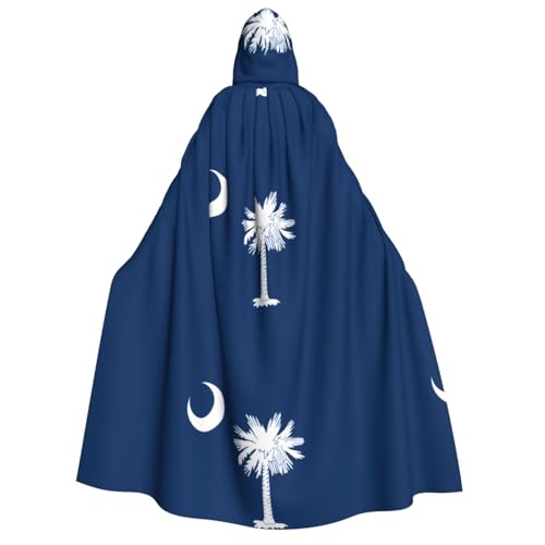 yuangjhop Kapuzenumhang mit South Carolina Flagge, für Erwachsene, geeignet für Halloween, Cosplay-Kostüme. von yuangjhop