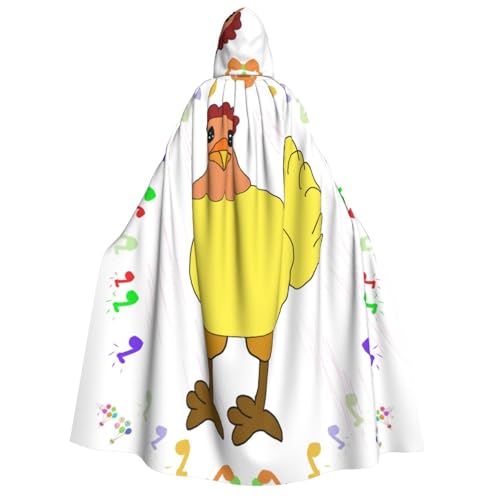 yuangjhop Kapuzenumhang mit singender Henne für Erwachsene, geeignet für Halloween, Cosplay-Kostüme. von yuangjhop