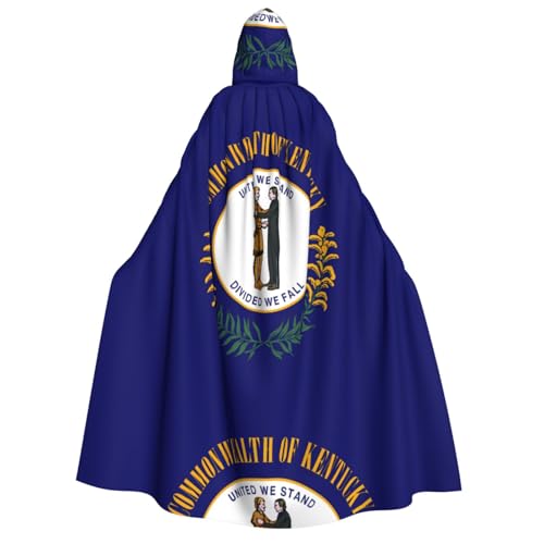 yuangjhop Kentucky State Flag Printing Adult Hooded Cloak Hooded Robe Cloak Suitable for Halloween Cosplay Costumes. von yuangjhop