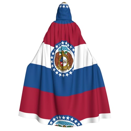 yuangjhop Missouri State Flag Printing Adult Hooded Cloak Hooded Robe Cloak Suitable for Halloween Cosplay Costumes. von yuangjhop