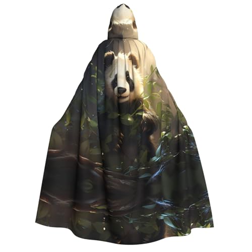 yuangjhop Niedlicher Panda-Pflanzen-Umhang mit Kapuze für Erwachsene, geeignet für Halloween, Cosplay-Kostüme. von yuangjhop