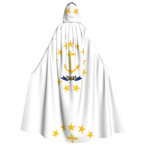 yuangjhop Rhode Island State Flag Printing Adult Hooded Cloak Hooded Robe Cloak Suitable for Halloween Cosplay Costumes. von yuangjhop