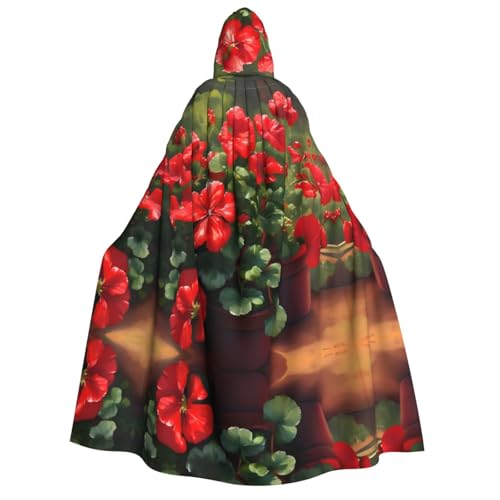 yuangjhop Roter Geranien-Druck für Erwachsene, Kapuzenumhang, geeignet für Halloween-Cosplay-Kostüme. yuangjhop Roter Geranien-Druck für Erwachsene, Kapuzenumhang, geeignet für Halloween-Cosplay-Kostüme. von yuangjhop