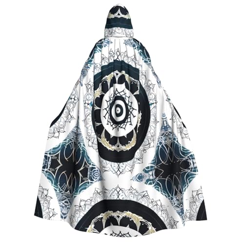 yuangjhop Schwarzer und weißer runder Totem-Druck für Erwachsene, Kapuzenumhang mit Kapuze, geeignet für Halloween-Cosplay-Kostüme. yuangjhop Schwarzer und weißer runder Totem-Druck für Erwachsene, Kapuzenumhang mit Kapuze, geeignet für Halloween-Cosplay-Kostüme. von yuangjhop