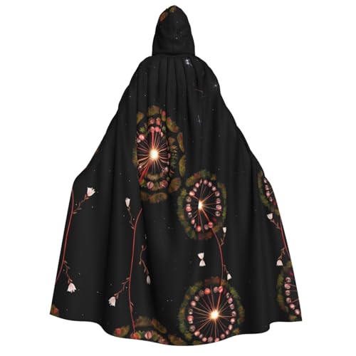 yuangjhop Sternenhimmel-Pusteblumen-Druck, Erwachsenen-Kapuzenumhang, geeignet für Halloween-Cosplay-Kostüme. von yuangjhop
