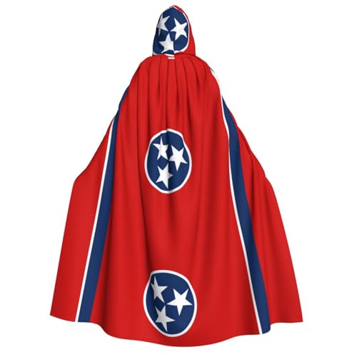 yuangjhop Tennessee State Flag Printing Adult Hooded Cloak Hooded Robe Cloak Suitable for Halloween Cosplay Costumes. von yuangjhop