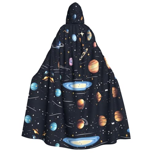 yuangjhop The Solar Family Printing Adult Hooded Cloak Hooded Robe Cloak Suitable for Halloween Cosplay Costumes. von yuangjhop