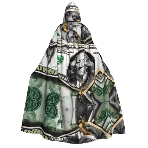 yuangjhop Umhang mit Banknotenmuster für Erwachsene, mit Kapuze, geeignet für Halloween, Cosplay-Kostüme. yuangjhop Umhang mit Banknotenmuster für Erwachsene, mit Kapuze, geeignet für Halloween, Cosplay-Kostüme. von yuangjhop