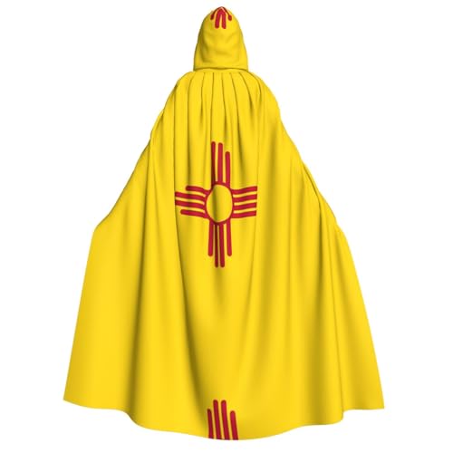 yuangjhop Umhang mit Kapuze für Erwachsene, Motiv: Flagge von New Mexiko, geeignet für Halloween, Cosplay-Kostüme. von yuangjhop