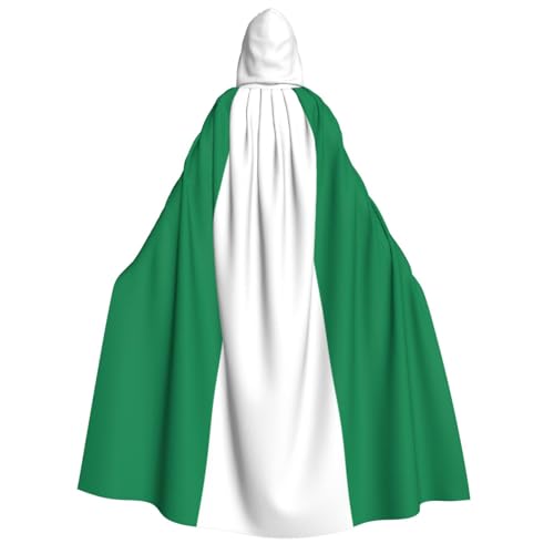 yuangjhop Umhang mit Kapuze für Erwachsene, Motiv: Flagge von Nigeria, geeignet für Halloween, Cosplay-Kostüme. von yuangjhop