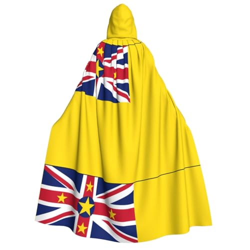 yuangjhop Umhang mit Kapuze für Erwachsene, Motiv: Flagge von Niue, geeignet für Halloween, Cosplay-Kostüme. von yuangjhop