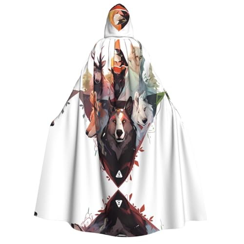 yuangjhop Umhang mit Kapuze und Wölfen und Rentieren, geeignet für Halloween, Cosplay-Kostüme. yuangjhop Umhang mit Kapuze und Wölfen und Rentieren, geeignet für Halloween, Cosplay-Kostüme. von yuangjhop