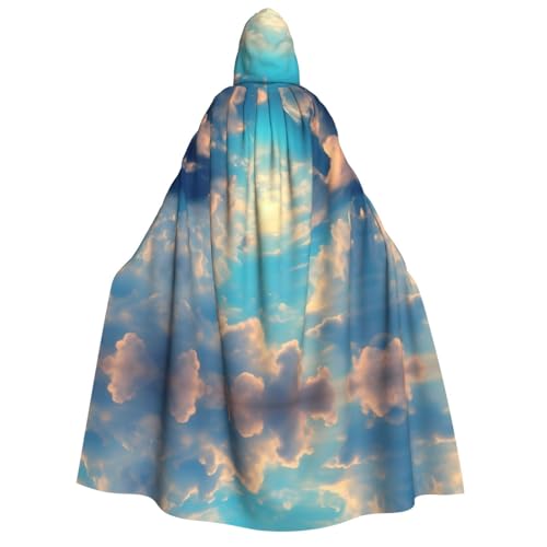 yuangjhop Umhang mit bewölktem Himmel für Erwachsene, mit Kapuze, geeignet für Halloween-Cosplay-Kostüme. von yuangjhop