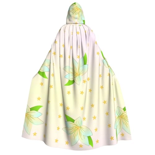 yuangjhop Umhang mit blühenden Narzissen für Erwachsene, mit Kapuze, geeignet für Halloween, Cosplay-Kostüme. von yuangjhop