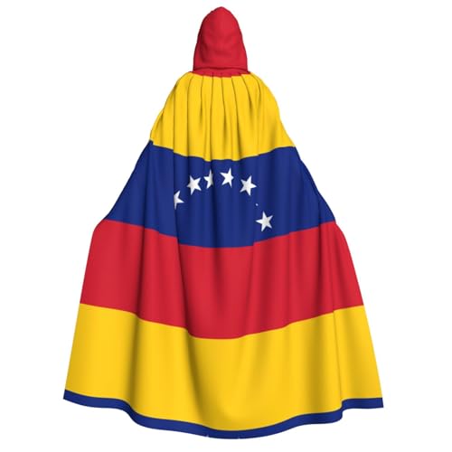 yuangjhop Umhang mit der Flagge Venezuelas für Erwachsene, mit Kapuze, geeignet für Halloween, Cosplay-Kostüme. von yuangjhop