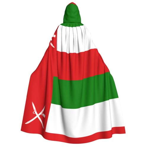 yuangjhop Umhang mit der Flagge des Omans, für Erwachsene, mit Kapuze, geeignet für Halloween, Cosplay-Kostüme. von yuangjhop
