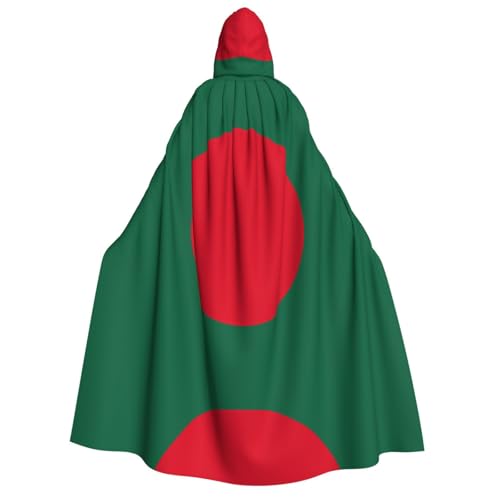yuangjhop Umhang mit der Flagge von Bangladesch für Erwachsene, mit Kapuze, geeignet für Halloween-Cosplay-Kostüme. von yuangjhop