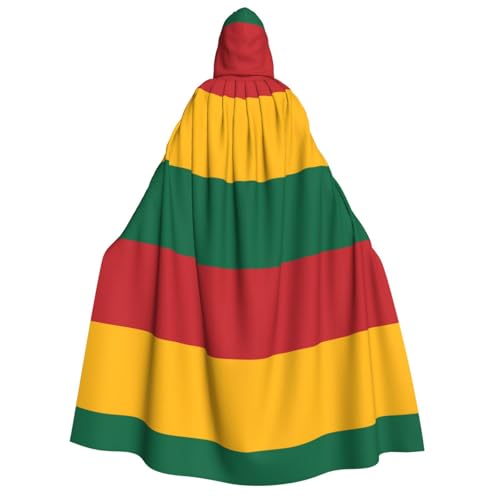 yuangjhop Umhang mit der Flagge von Litauen, Erwachsenen-Kapuzenmantel, geeignet für Halloween-Cosplay-Kostüme. von yuangjhop