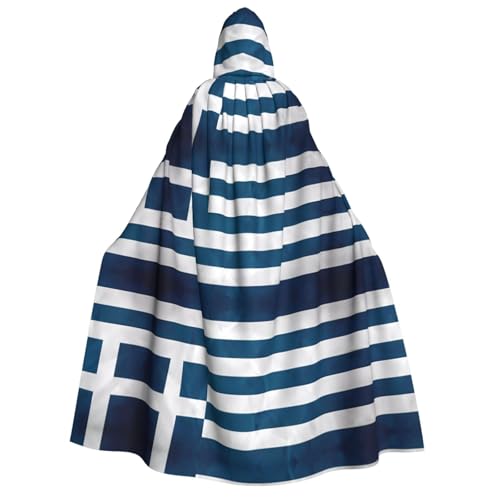 yuangjhop Umhang mit griechischer Flagge für Erwachsene, mit Kapuze, geeignet für Halloween, Cosplay-Kostüme. von yuangjhop