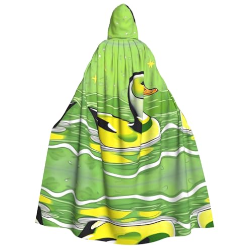 yuangjhop Umhang mit grüner Ente für Erwachsene, mit Kapuze, geeignet für Halloween-Cosplay-Kostüme. von yuangjhop