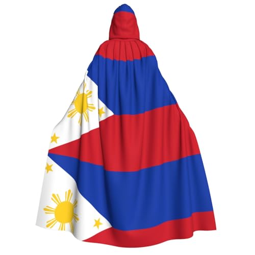 yuangjhop Umhang mit philippinischer Flagge, Erwachsenen-Kapuzenmantel, geeignet für Halloween-Cosplay-Kostüme. von yuangjhop