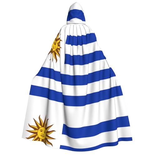 yuangjhop Uruguay-Flagge, bedruckter Erwachsenen-Umhang mit Kapuze, geeignet für Halloween-Cosplay-Kostüme. von yuangjhop