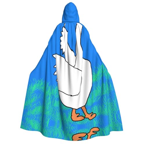 yuangjhop Weißer Gans breitet seine Flügel aus, Erwachsenen-Kapuzenumhang mit Kapuze, geeignet für Halloween-Cosplay-Kostüme. von yuangjhop
