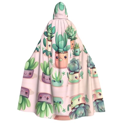 yuangjhop Wunderschöner Sukkulenten-Umhang mit Kapuze für Erwachsene, geeignet für Halloween, Cosplay-Kostüme. von yuangjhop