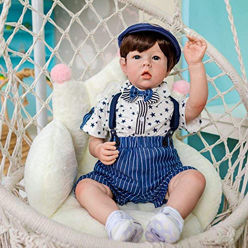 70CM Riesige Babygröße Reborn Baby Kleinkind Junge Liam Fertige Puppe Weicher Körper 3D-Farbe Hautton mit Venen von yuela