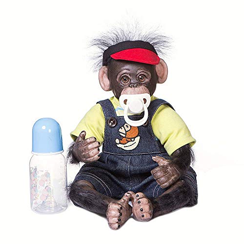 yuela 40CM handgemachte detaillierte Malerei Reborn Frühchen Baby Orang-Utans Black Monkey Sammlerkunst hochwertige Puppe yuela 40CM handgemachte detaillierte Malerei Reborn Frühchen Baby Orang-Utans Black Monkey Sammlerkunst hochwertige Puppe von yuela