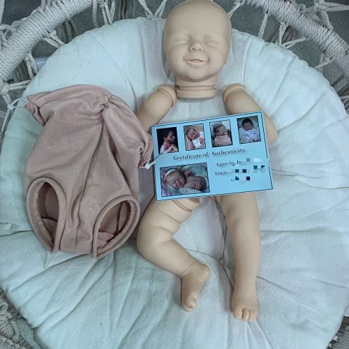 yuela Neu 18inches Reborn Doll Kit Agnes Smile Angel Baby DIY Kit mit Echtheitszertifikat von yuela