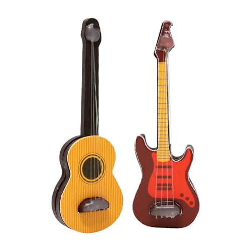 yueton Mini-Gitarre, lustiges kleines Musikinstrument-Modell für Geburtstagsgeschenke, 2 Stück von yueton