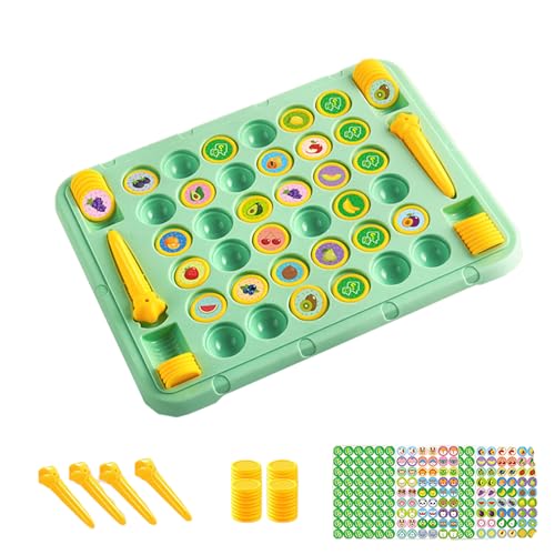 yuhlkopm Obstbrett, Brettspieltraining, Tier Matching Schachspiel, zur Beobachtung und zum Training, für Kinder, Lernspielzeug, Tiere Früchte 52St von yuhlkopm
