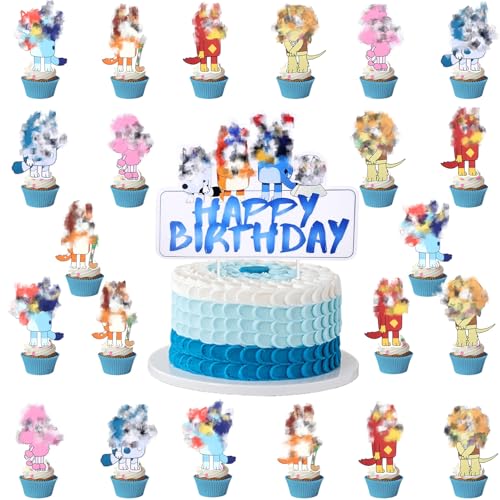 25 Stück Cupcake Toppers,Cartoon Dog Happy Birthday Cake Toppers,Kindergeburtstag Deko, Kuchen Deko Tortendeko Geburtstag Party Dekorationen für Junge Mädchen Kinder 25 Stück Cupcake Toppers,Cartoon Dog Happy Birthday Cake Toppers,Kindergeburtstag Deko, Kuchen Deko Tortendeko Geburtstag Party Dekorationen für Junge Mädchen Kinder von yumcute