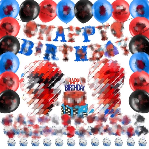 46 Stück Spider Geburtstagsdeko, Spider Kindergeburtstag Deko, Deko Geburstag Kinder Set Jungen mit Luftballon, Latexballons, Tortenaufleger, Banner, Birthday Dekorations für Themenpartys 46 Stück Spider Geburtstagsdeko, Spider Kindergeburtstag Deko, Deko Geburstag Kinder Set Jungen mit Luftballon, Latexballons, Tortenaufleger, Banner, Birthday Dekorations für Themenpartys von yumcute